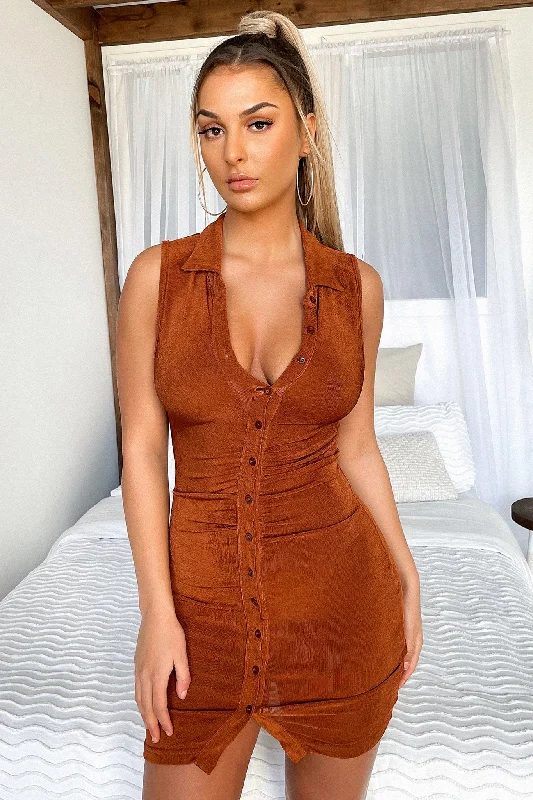 Sabrina Dress - Brown Modern Women's 