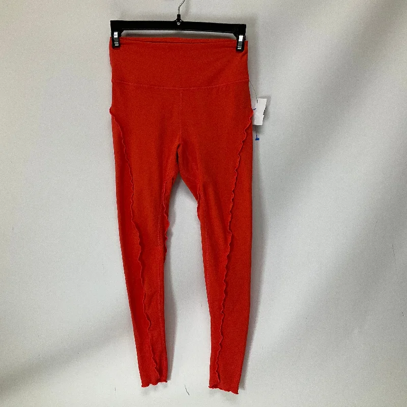 Athletic Leggings By Free People In Orange, Size: Xs Sharp Women's Italian