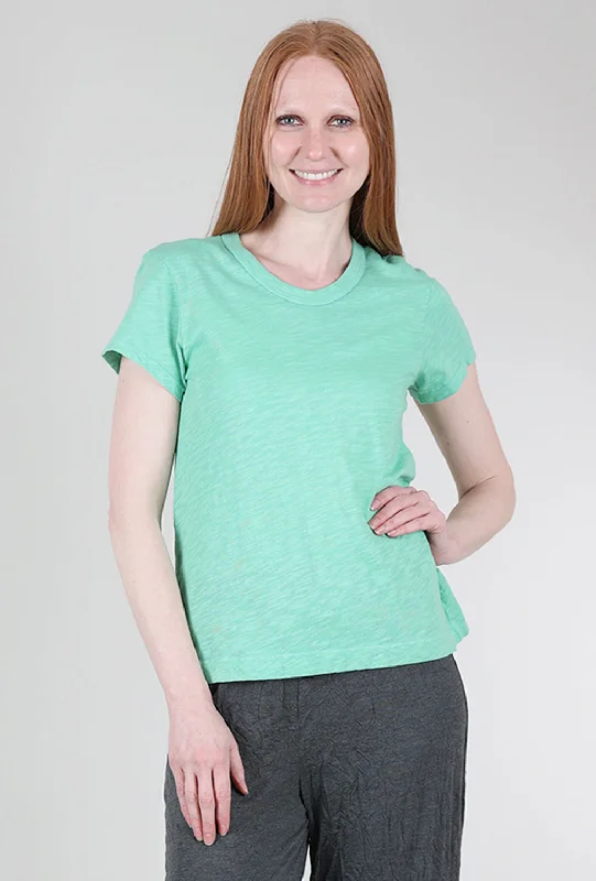 Slim Shrunken Crew, Spearmint Dynamic Women's Moto