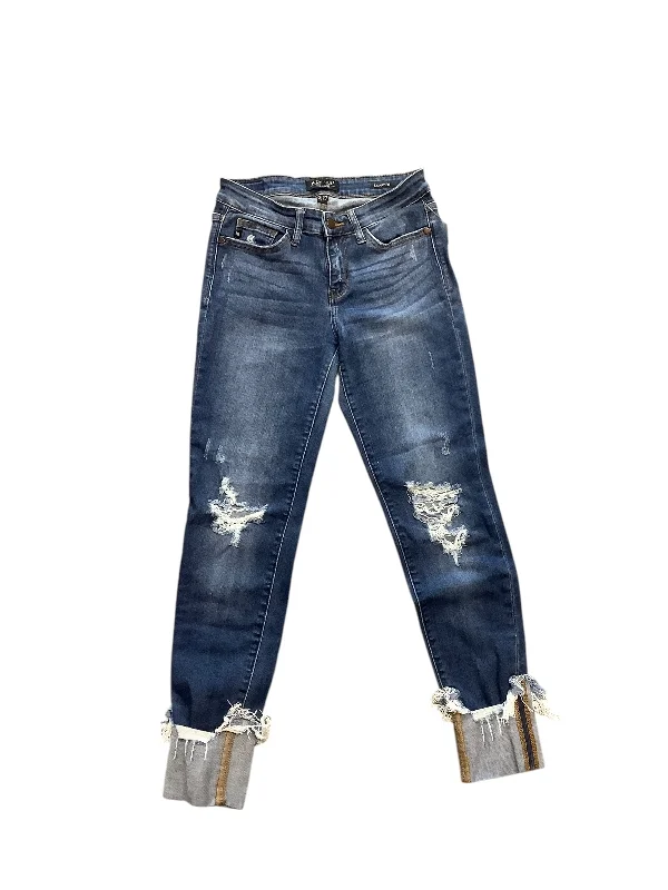 Jeans Skinny By Judy Blue In Blue Denim, Size: 4 Casual Women's Loose - fitting