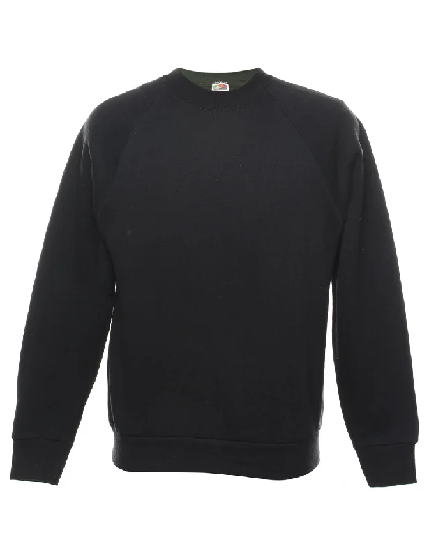 Black Plain Sweatshirt - M Business