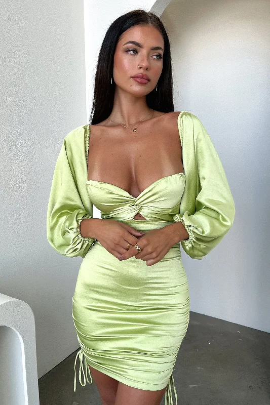 Porche Dress - Green Bold Women's Animal Print