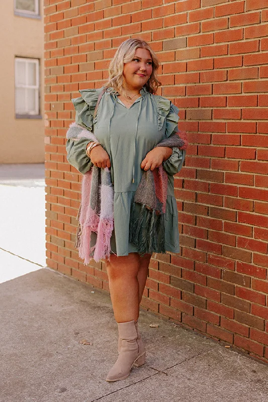 New To Town Shift Dress In Pear Curves Laid - back Women's Vibe