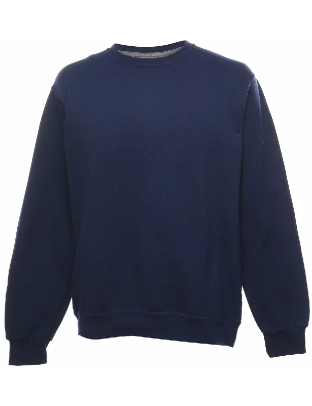 Navy Plain Sweatshirt - M Sporty Women's Tennis