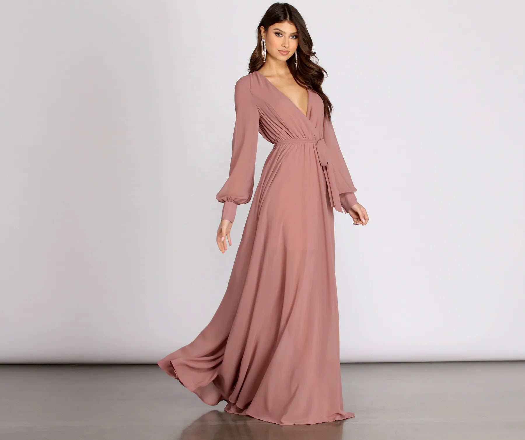Bryn Chiffon A-Line Formal Dress Street