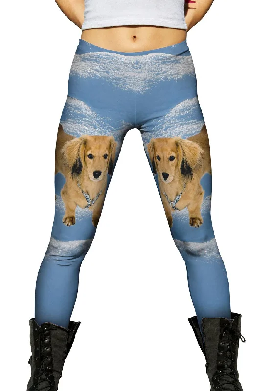 Dachshund Snow Play Youthful Women's Pop