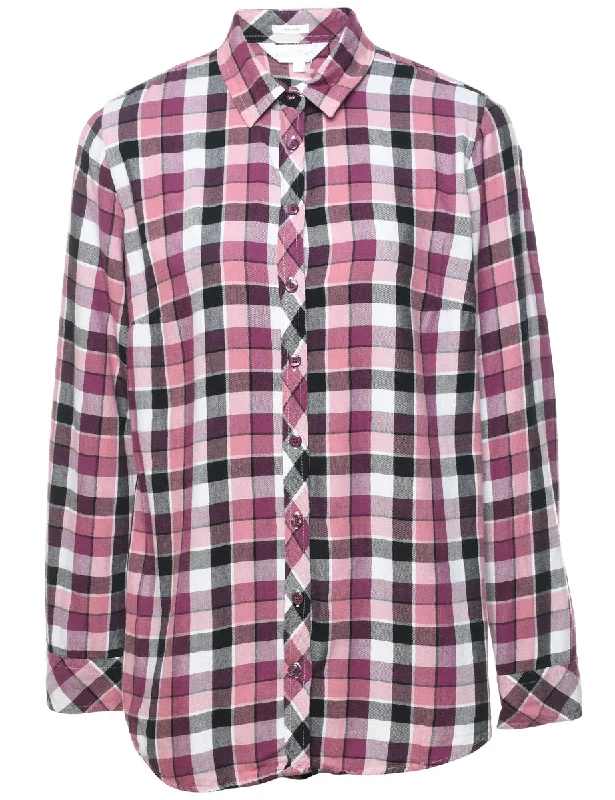 Multi-colour Checked Shirt - S Monochromatic Office Style