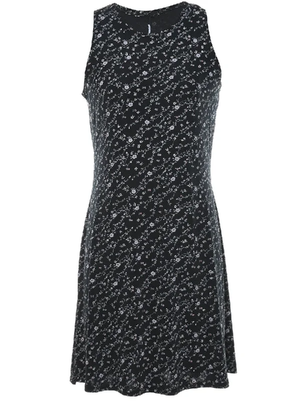 Floral Print Dress - M Hip Women's Retro