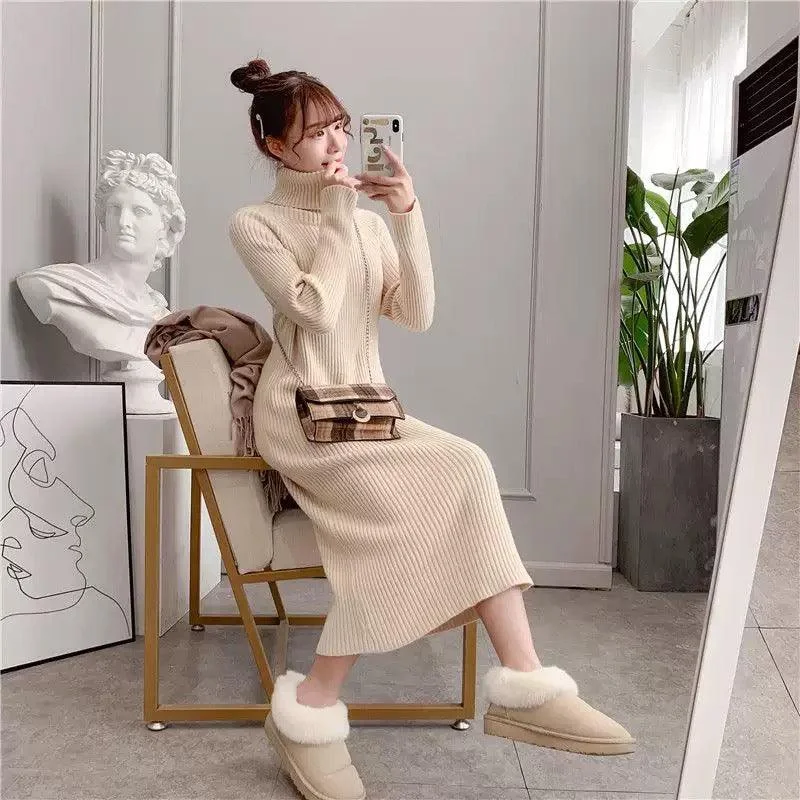 Vienna Knit Midi Dress Monochromatic All - in - one
