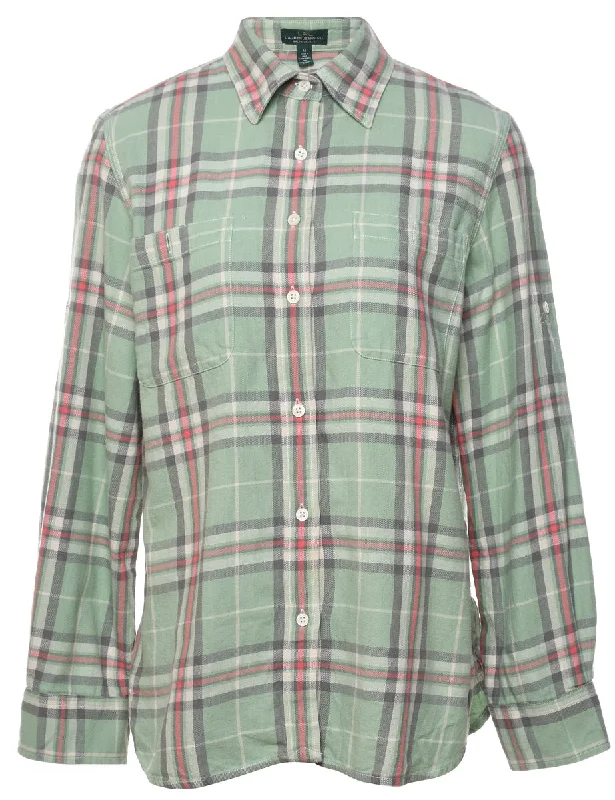 Ralph Lauren Checked Shirt - M Laid - back Women's Style