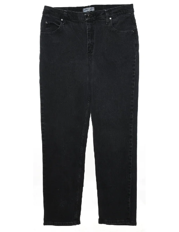 Black Lee Tapered Jeans - W32 L30 Luxurious Women's High -  end