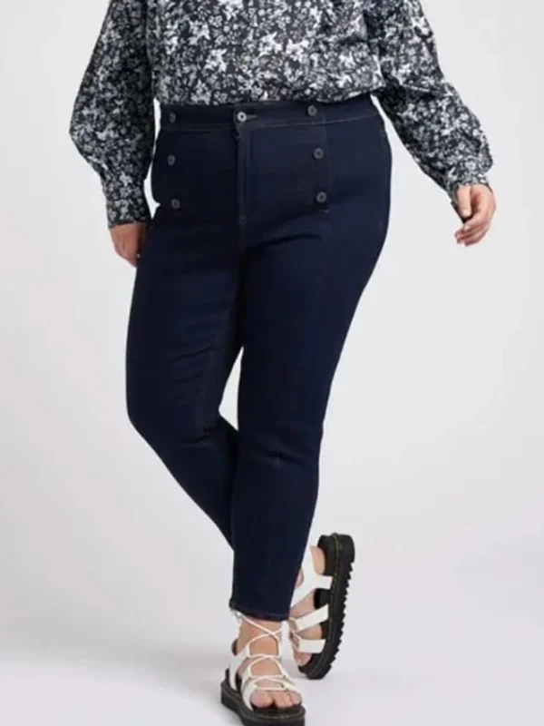 ERDEM x Universal Standard Size 20 Dark Indigo Blue Sailor Jeans Sleek Women's 