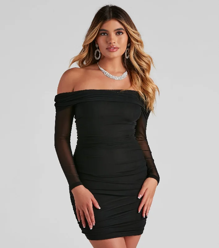 Chic Moment Mesh Bodycon Mini Dress Edgy Women's Punk