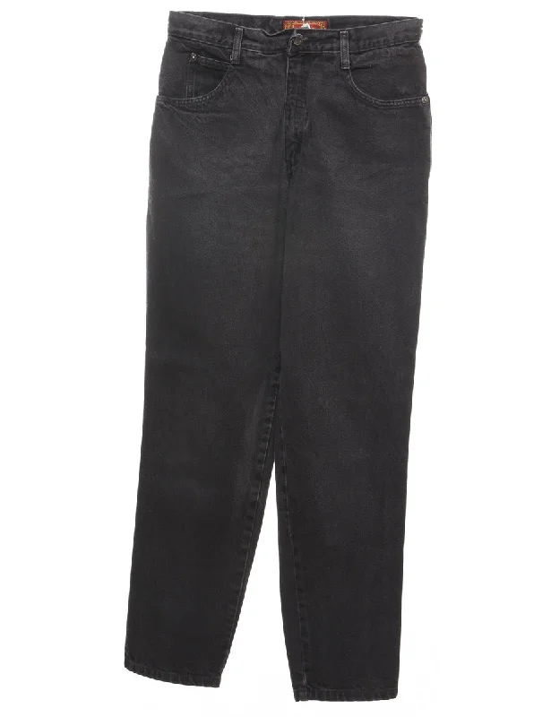 Black Tapered Mid-Rise Jeans - W30 L29 Refined Women's Classic 