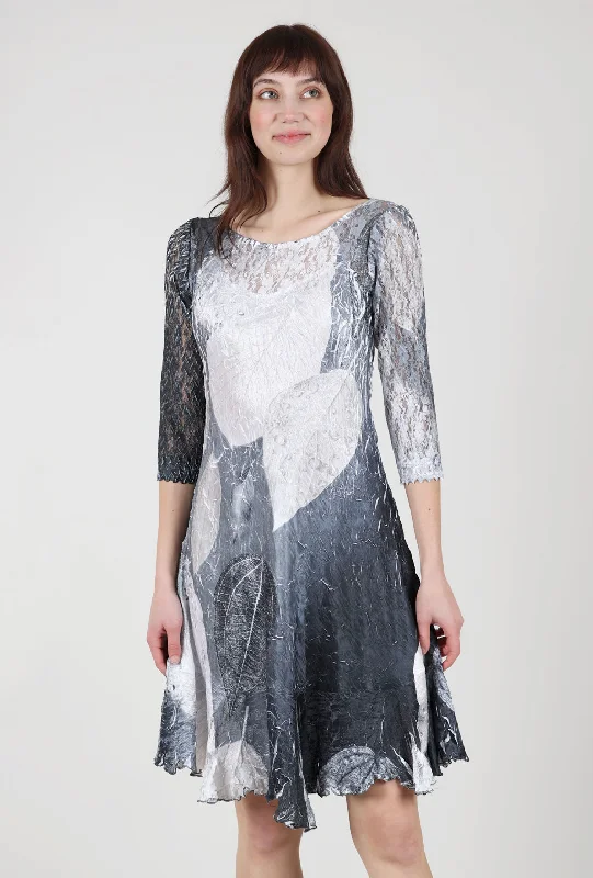 Ilsa Lace Neck Dress, Black Monet Streetwear Style for 