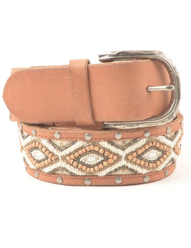 Beaded Brown Belt - M Vacation