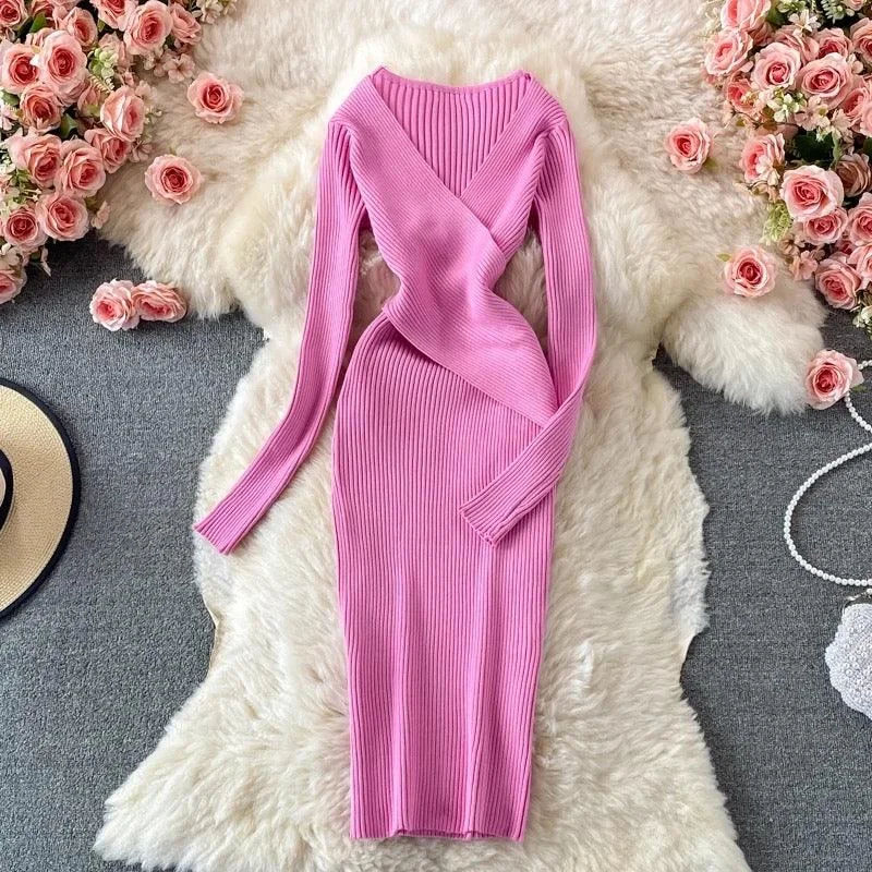 Bellery Statement Knit Dress Streetwear Style for 
