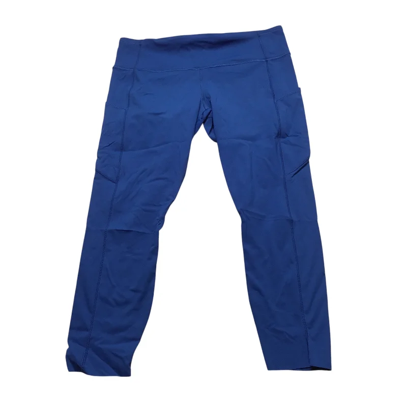 Athletic Leggings Capris By Lululemon In Blue, Size: 14 Elegant Women's Formal 