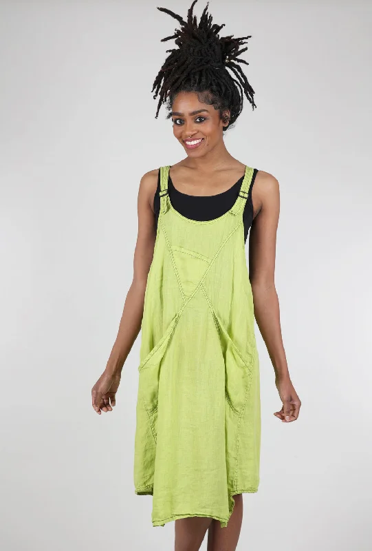 Pismo Overall Dress, Chartreuse Laid - back Women's Style