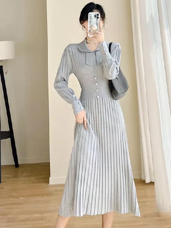 Salsburg Woolen Bodycon Dress Polished Women's Silk