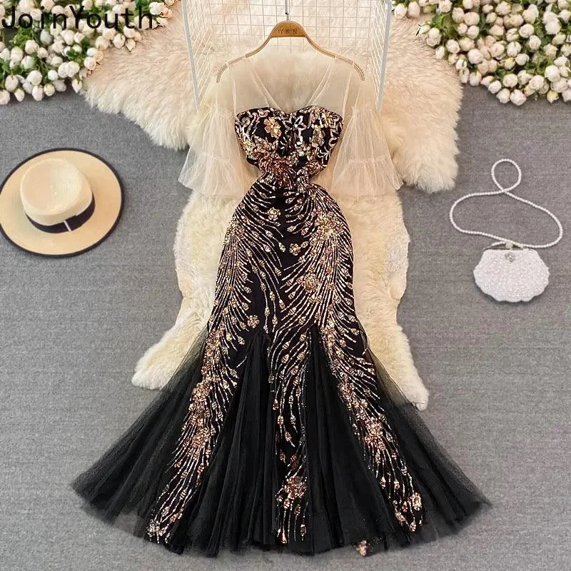 Jennifer Embellished Gown Cool Women's Distressed
