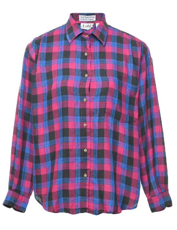 Multi-colour Checked Shirt - M Bohemian Women's Free