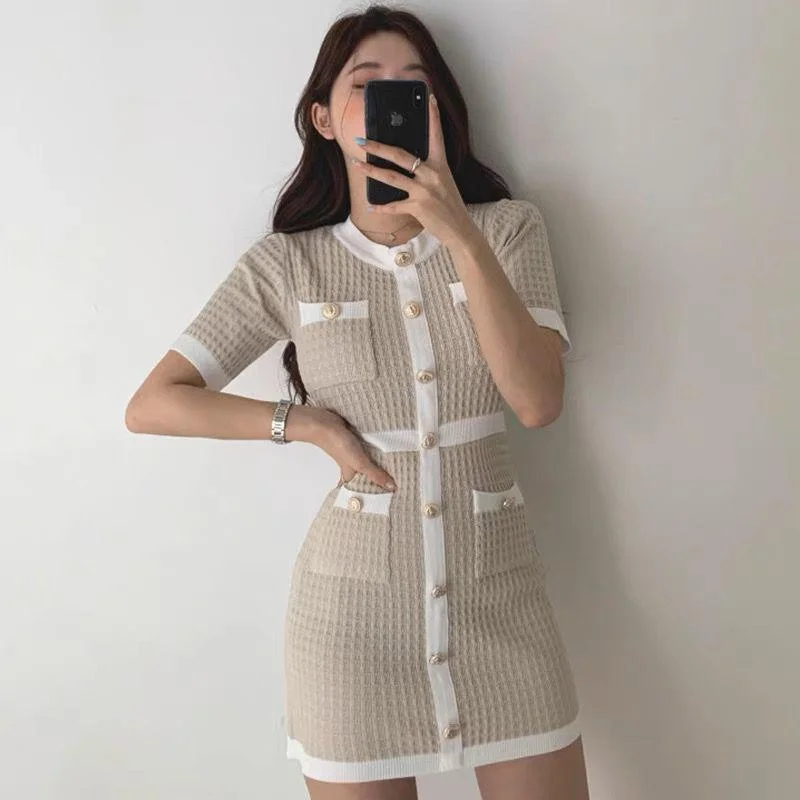 Sanya bodycon Knitted Mini Dress Vacation