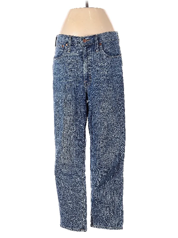 High-Rise Straight-leg Jeans in Medium Wash Cozy Women's Winter