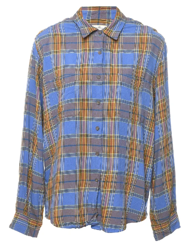 Eddie Bauer Checked Shirt - L Compression