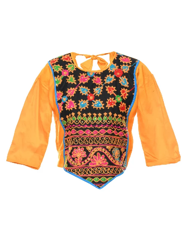 Embroidered Blouse - M Trendy Women's Oversized