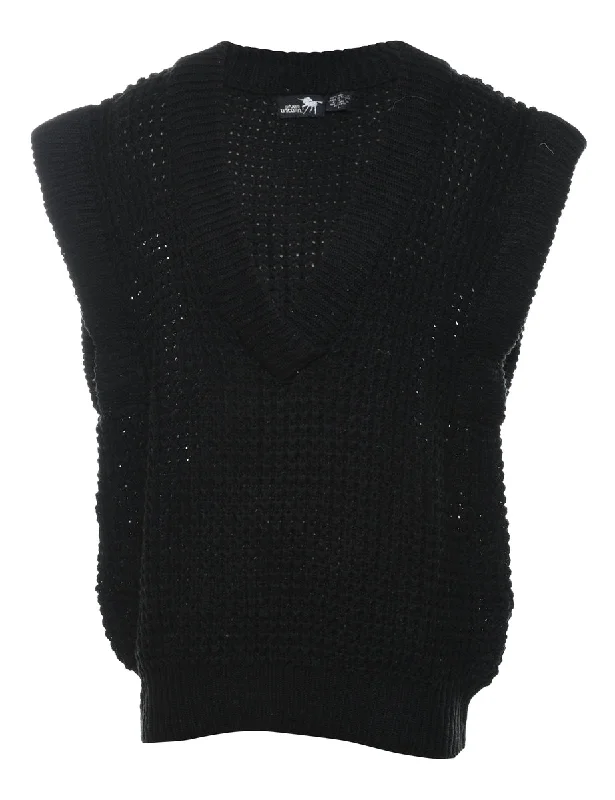 Black Vest - L Elegant Women's 