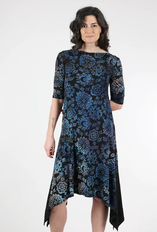 Elbow-Sleeve Bat Dress, Blues Rugged Women's Outdoor 