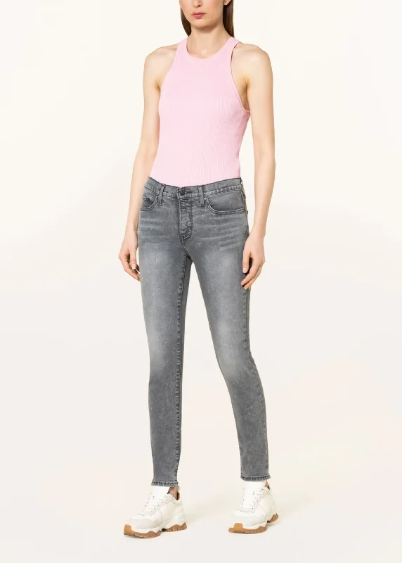 Women's Washed Jeans,Grey Contemporary 