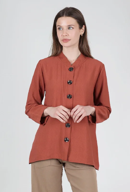 Bella Blouse, Nutmeg Cozy Women's Sherpa - lined