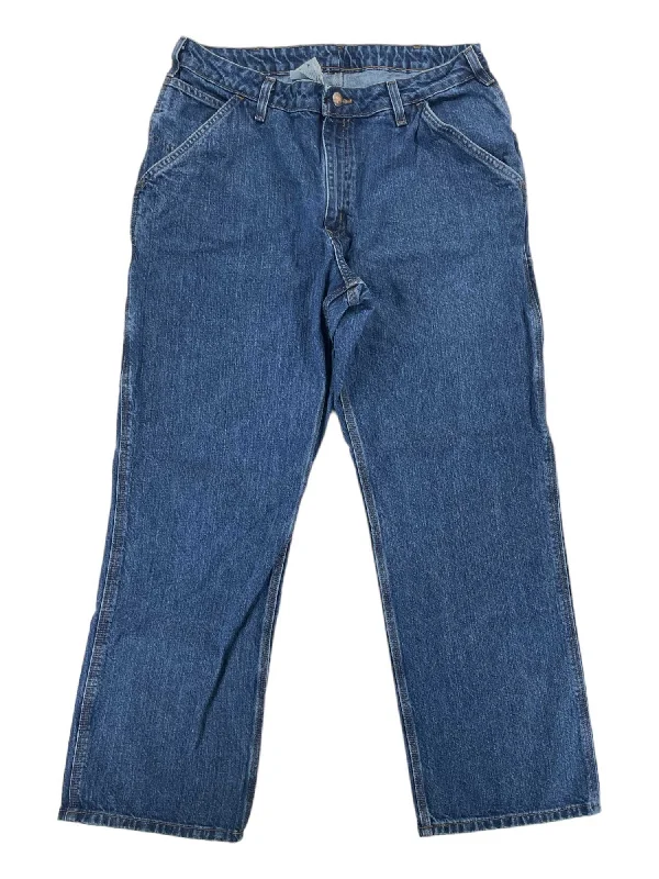 Womens Washed Denim Dungaree Pants Trendy Women's 