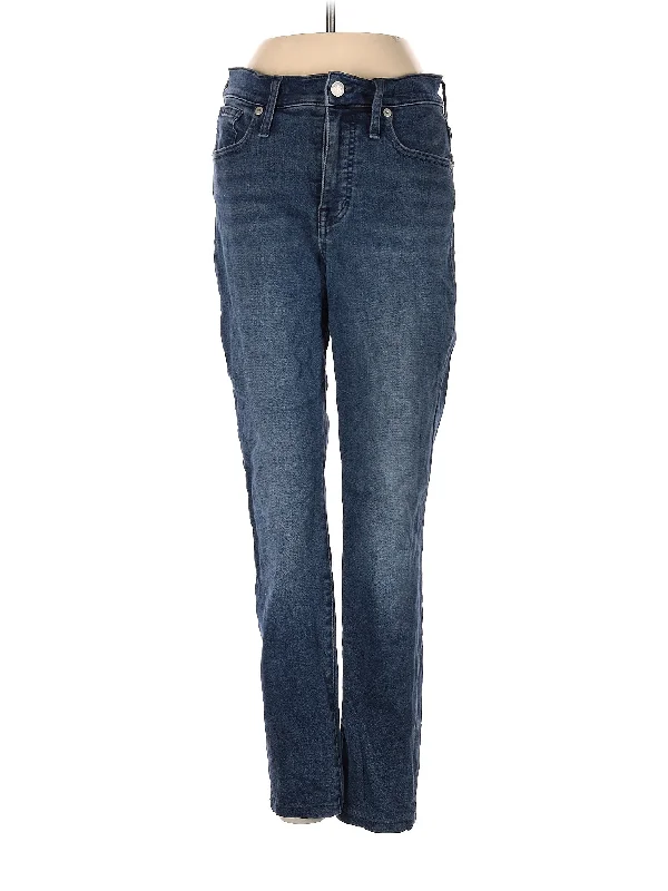 Mid-Rise Straight-leg Jeans in Medium Wash Practical Women's Multi - 