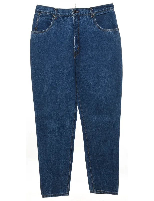 Dark Wash Tapered Jeans - W33 L30 Bold Women's Statement