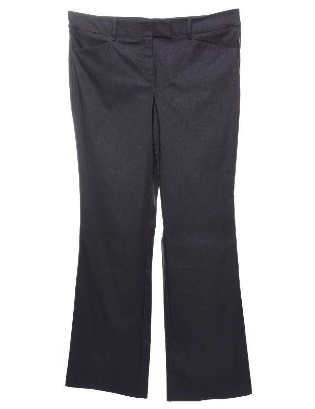 Van Heusen Smart Black Flared Trousers - W36 L31 Contemporary 