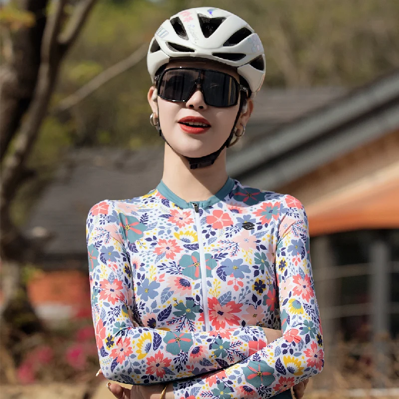 Sweet LS Floral Grey Women Jersey Youthful Women's Anime - inspired