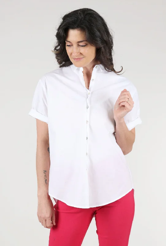 Boy Camp Shirt, White Artistic Women's Avant - 