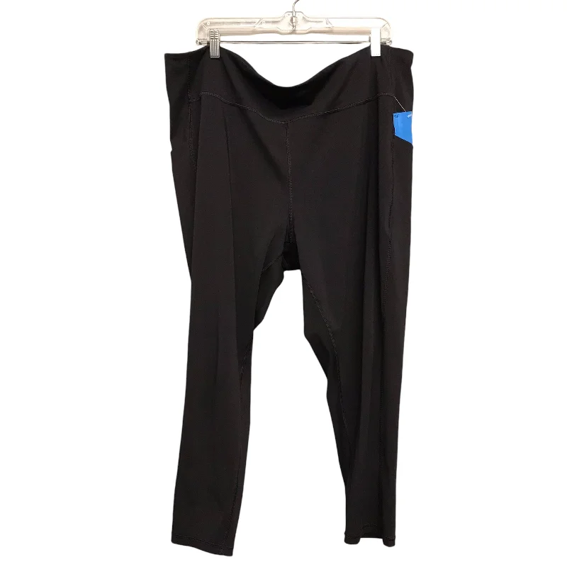 Athletic Leggings By Tek Gear In Black, Size:3X Sleek Women's 