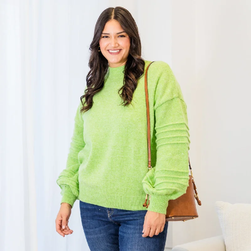 Cloudy Comfort Sweater, Green Sharp Women's Italian