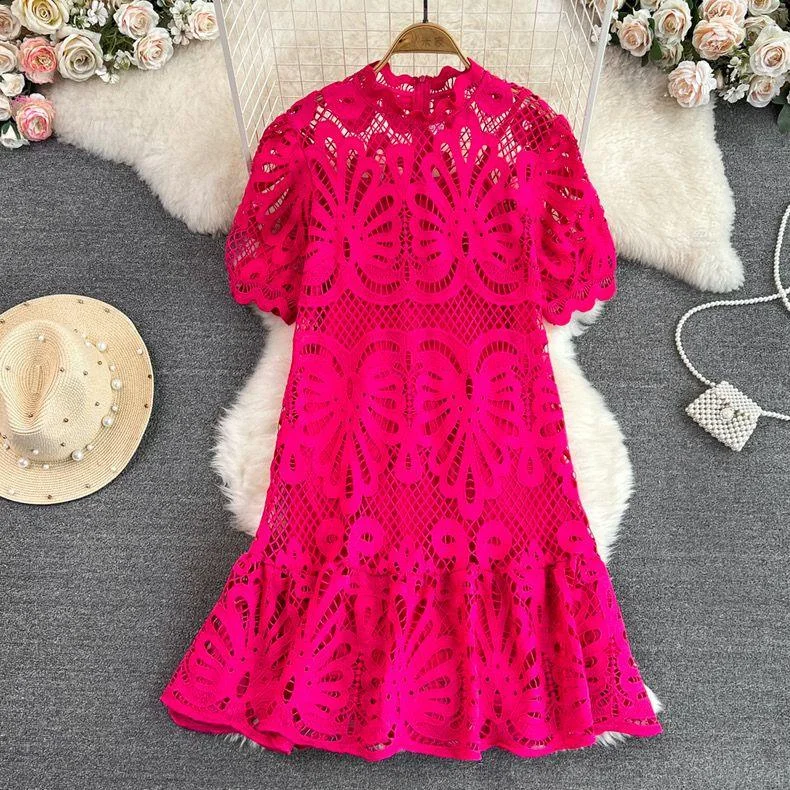 Anfisa Crochet Dress Unique Women's Upcycled