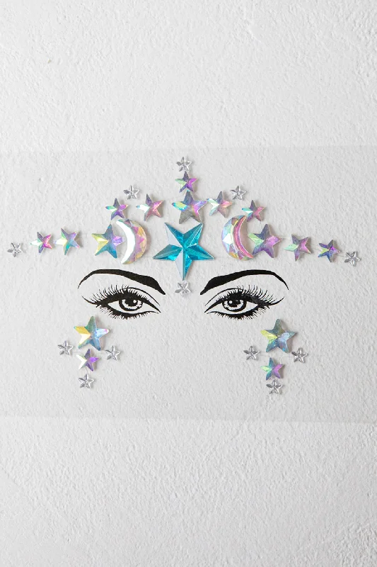 Electric Nights Face Jewels Multi F Sophisticated Women's 