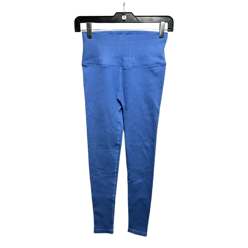 Athletic Leggings By Spiritual Gangster In Blue, Size: Xs Sleek Women's Metallic