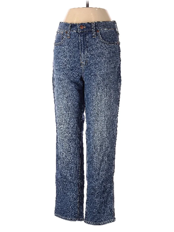 High-Rise Straight-leg Jeans in Medium Wash Cashmere