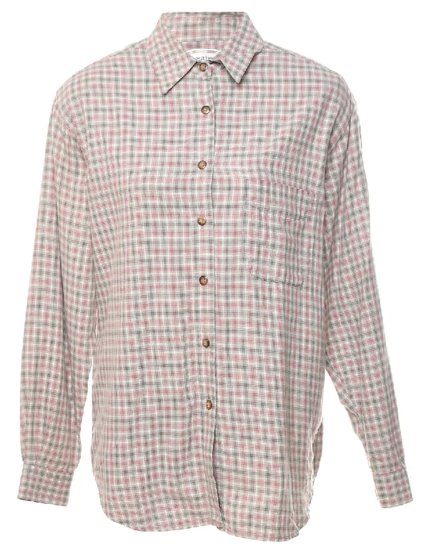 Westbound Checked Shirt - S Trendy Women's Oversized
