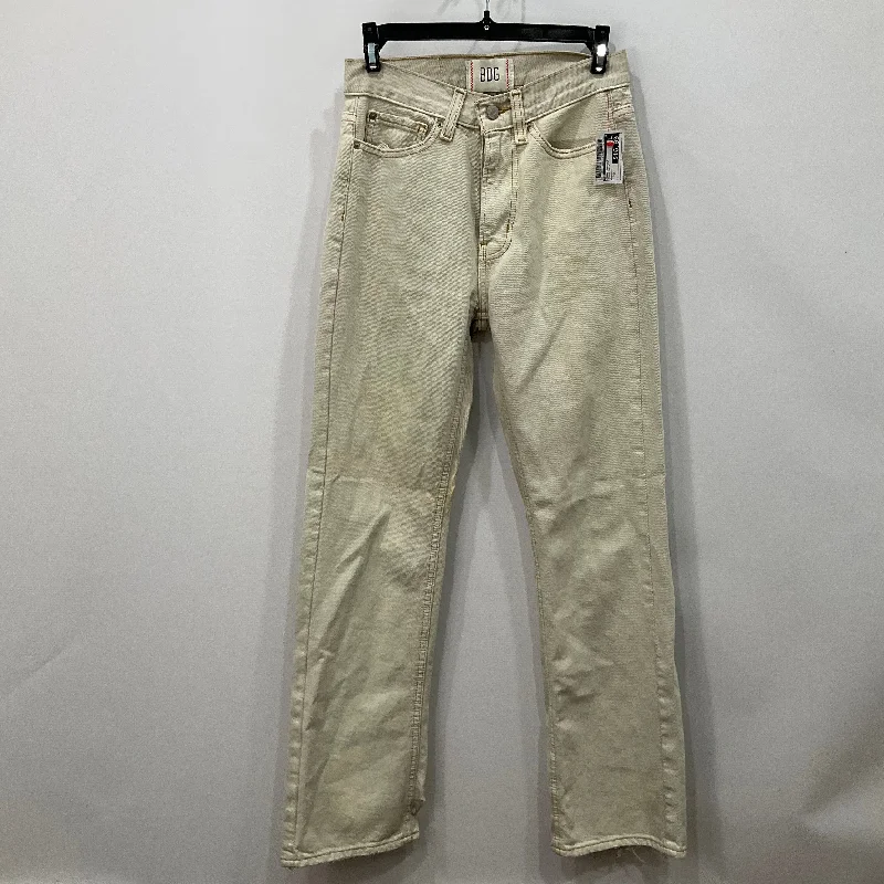 Jeans Straight By Bdg In Cream Denim, Size: 0 Luxurious Women's High -  end