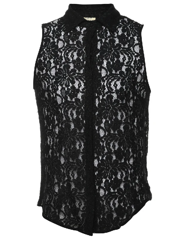 Floral Lace Shirt - S Athletic Women's High - 