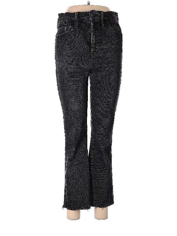 Mid-Rise Bootleg Jeans Polished Women's Silk